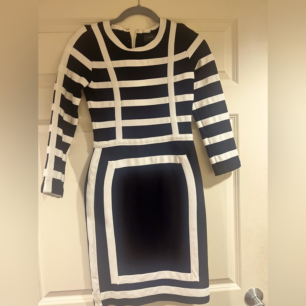 Garcia black and white bodycon dress